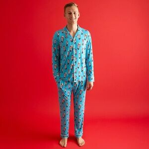 Posh Peanut Turquoise Cat in The Hat  Pajama Set